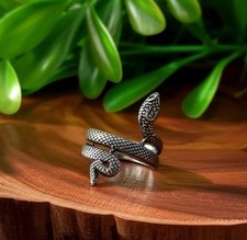 Serpent ring, snake ring ,snake jewelry,gothic jewelry, coiled snake ring,silver