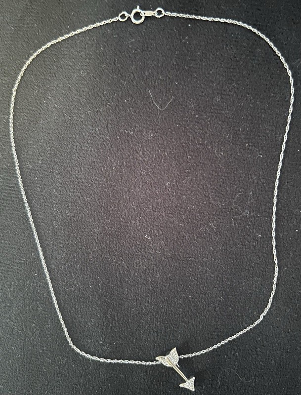 Silver 925 Arrow Charm Necklace