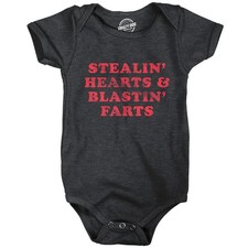 Stealin Hearts and Blastin Farts Baby Bodysuit Funny Cute Stinky Newborn Jumper