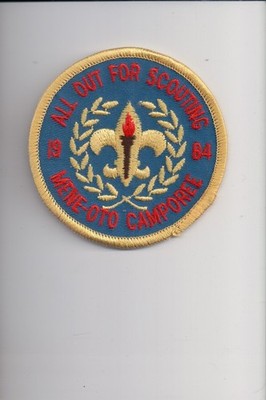 1984 Mene-Oto Camporee All Out For Scouting patch