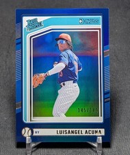 Luisangel Acuna Blue Foil /149 Rated Prospect Rookie 2024 Donruss Card #175 Mets