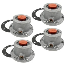 4 x Torque Steer Cast Aluminum Hub Cap w/ Side Fill Plug Replace Stemco 343-4024