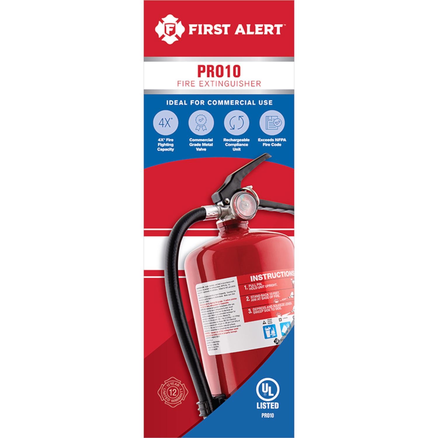 First alert pro10 commercial fire extinguisher 10 lbs. (pack of 2)