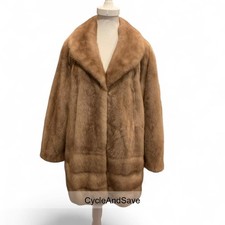 Spector Furs Luxurious Tan Mink Fur Coat Jacket - Soft & Warm, Sizes L-XXL