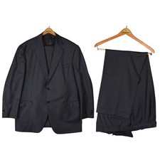 Ermenegildo Zegna Lubiam Two-Button 2 Piece Suit 48L 42W Gray Pure Wool Italy