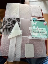 Job Lot 10 x Embossing Folders butterflies honeycomb stars words flourish flower
