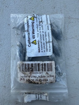 Drop Shot Fishing Weights Lead Sinkers 1oz 10-Pack Freshwater Saltwater Bass