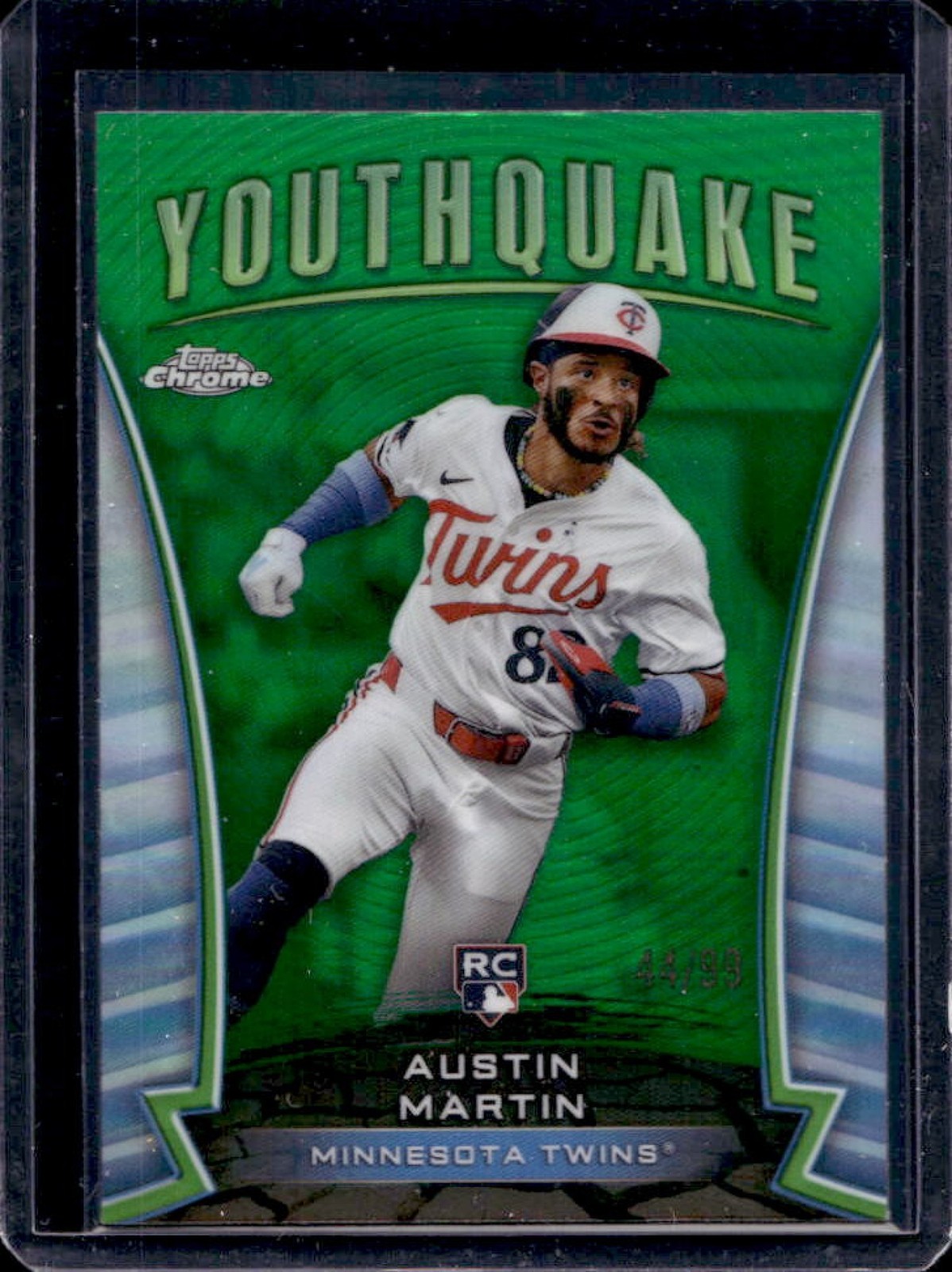 2024 Topps Chrome Update Austin Martin Youthquake RC Green Refractor #/99 Twins
