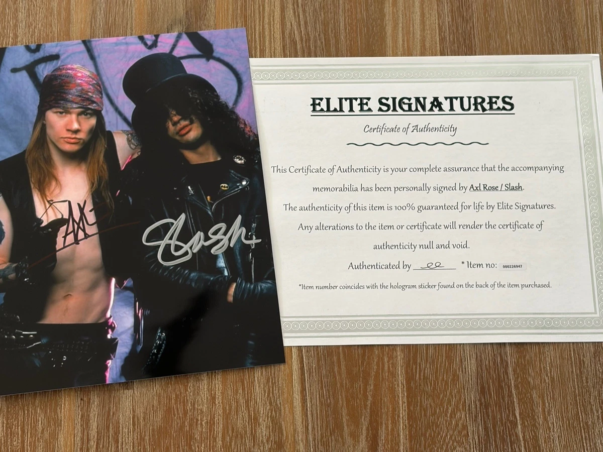 Póster Autografiado De Guns And Roses – Foto Firmada Impresa