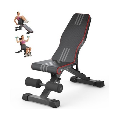Multi-Function 6 in 1 Weight Bench Set - Leg Press, Preacher Curl Rack, Adjus...