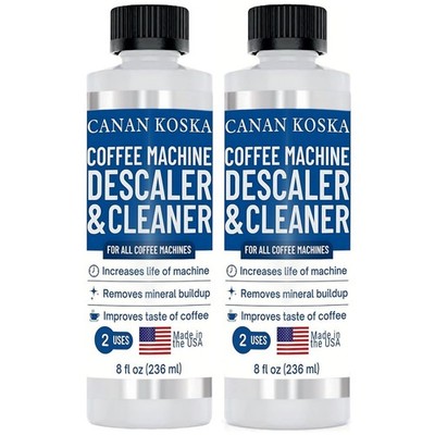 Coffee Machine Descaler 8 oz   Universal Descaling Solution Pack of 2
