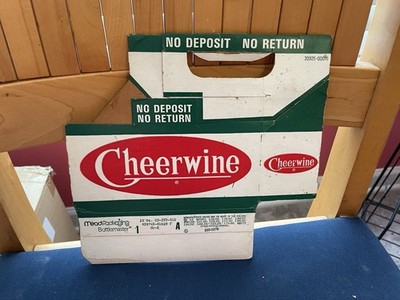 Vintage Cheerwine 10 oz Bottle Carton Carrier No Deposit No Return