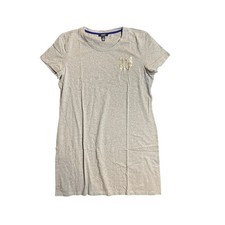 NWT Chaps Tshirt Dress Gray with Chaps Bedazzled Logo size XXL