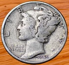 1945 Mercury Dime  (VG) 90% Silver