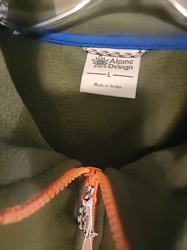 Alpine Designs Herren groß üppig oliv Polarfleece 1/4 Reißverschluss neu mit Etikett ausgezeichnet Cr60 - Bild 5 von 7