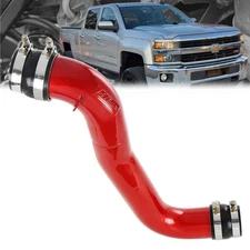 HPS Red Intercooler Charge Pipe Cold Side For 11-16 Silverado 6.6L Diesel LML