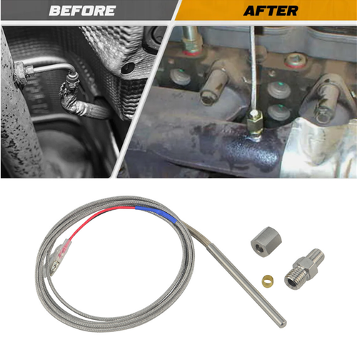 2M/6.56ft Pyrometer Gauges Replacement Exhaust Gas Temperature Probe 1/8 NPT Kit - Picture 3 of 13