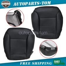 For 2010 Mercedes Benz ML320 Driver & Passenger Bottom Leather Seat Cover Black