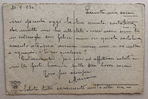 Cartolina donnine Giovanni Meschini? coppia in abito da ballo liberty T2 - Foto 2 di 2