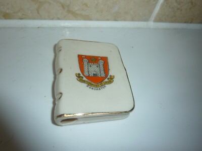 BRITISH MADE 6,5 X 5,2 CM LEDERGEBUNDENES BUCH/BIBEL MIT VERSCHLUSS & DONCASTER WAPPEN