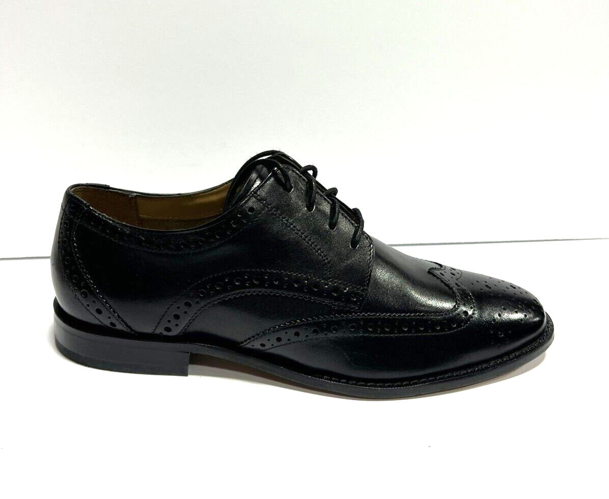 Florsheim Mens Montinaro Wingtip Oxford Black Leather Size  display picture 1