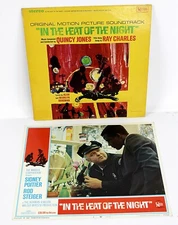 IN THE HEAT OF THE NIGHT Original Motion Picture Soundtrack with Lobby Card 1967