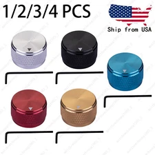 6mm Guitar Aluminum Alloy Control Pot Knob Fit 18 24 Spline / 6mm Soild Shaft