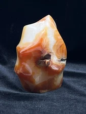 470g RARE Natural flame Red Carnelian agate Crystal Freeform from Madagascar—4”