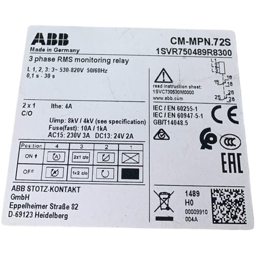 ABB CM-MPN.72S Relais de Surveillance 1SVR750489R8300 - Photo 2 sur 5