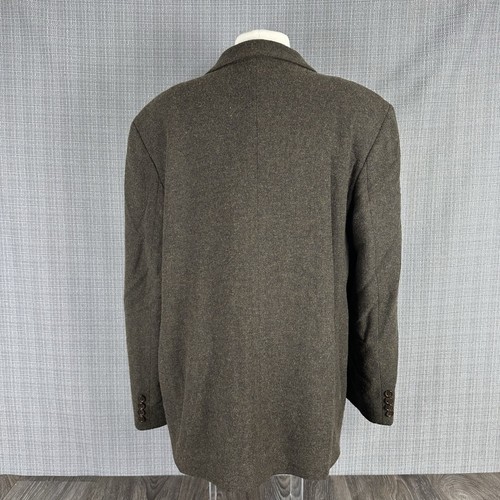 Louben Wool Blazer Jacket Womens Size 16 Olive Green 3 Button Lined Tweed VTG - Picture 6 of 12