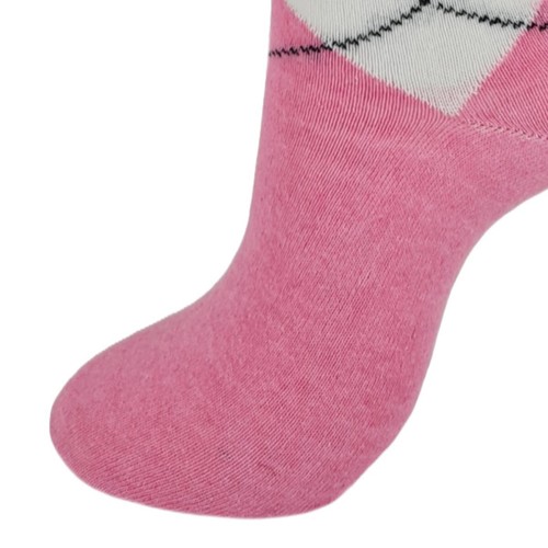 Ladies Knee High Long Socks Argyle Diamond Check Horse Riding Golf Sport 6 Pairs - Picture 3 of 4