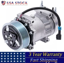 A/C AC Compressor with Clutch For International Replaces Sanden 4418 3582435C1