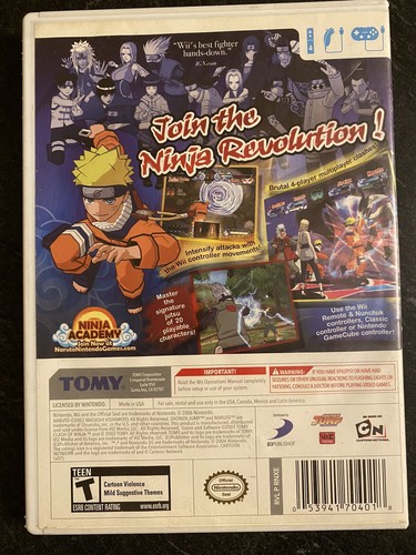 Naruto: Clash of Ninja Revolution (Nintendo Wii, 2007) NO MANUAL, Tested - Picture 4 of 4