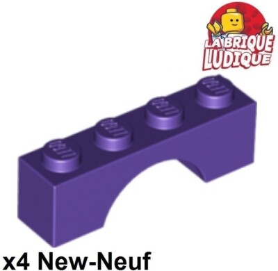 Lego 4x Baustein Brick Arche Arch 1x4 dunkelviolett/dark purple 3659 NEU