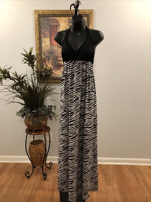 Derek Heart Dress Womens Size Medium Black And White Stretch Halter Spaghetti | eBay Derek Heart Dress Womens Size Medium Black And White Stretch Halter Spaghetti | eBay