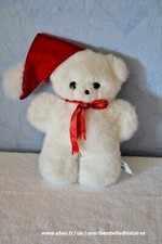 Ours en peluche, doudou, création "le petit ours" France, Noël, 20 cm, hochet