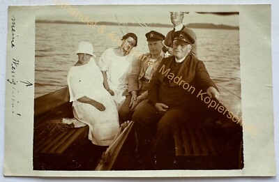 orig. Foto AK Boot Fahrt Schiff um 1920