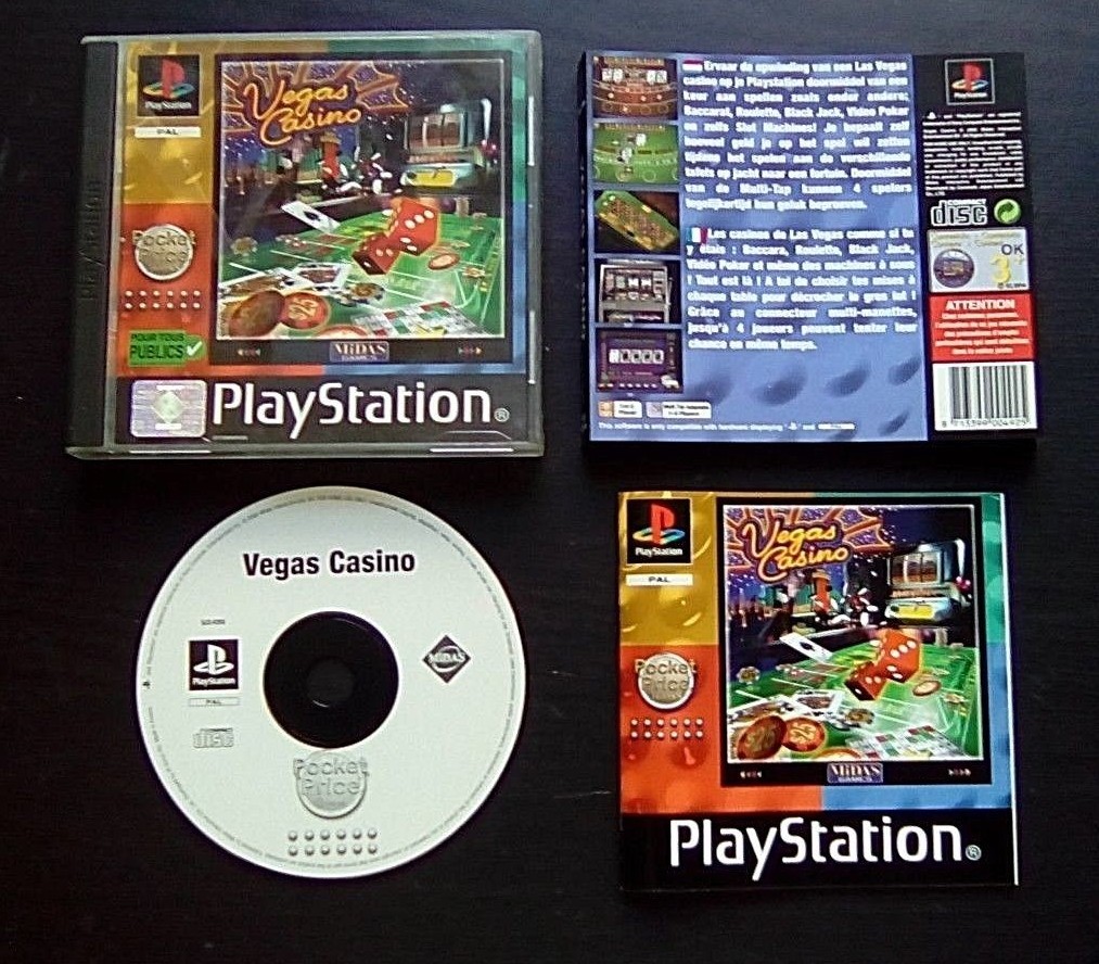 VEGAS CASINO : JEU Sony PLAYSTATION PS1 PS2 Midas Games COMPLET