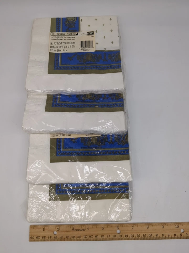 Lote de 4 servilletas de papel de aniversario para almuerzo bebidas fiesta de colección Contempo Vaticano Foto 2 de 4