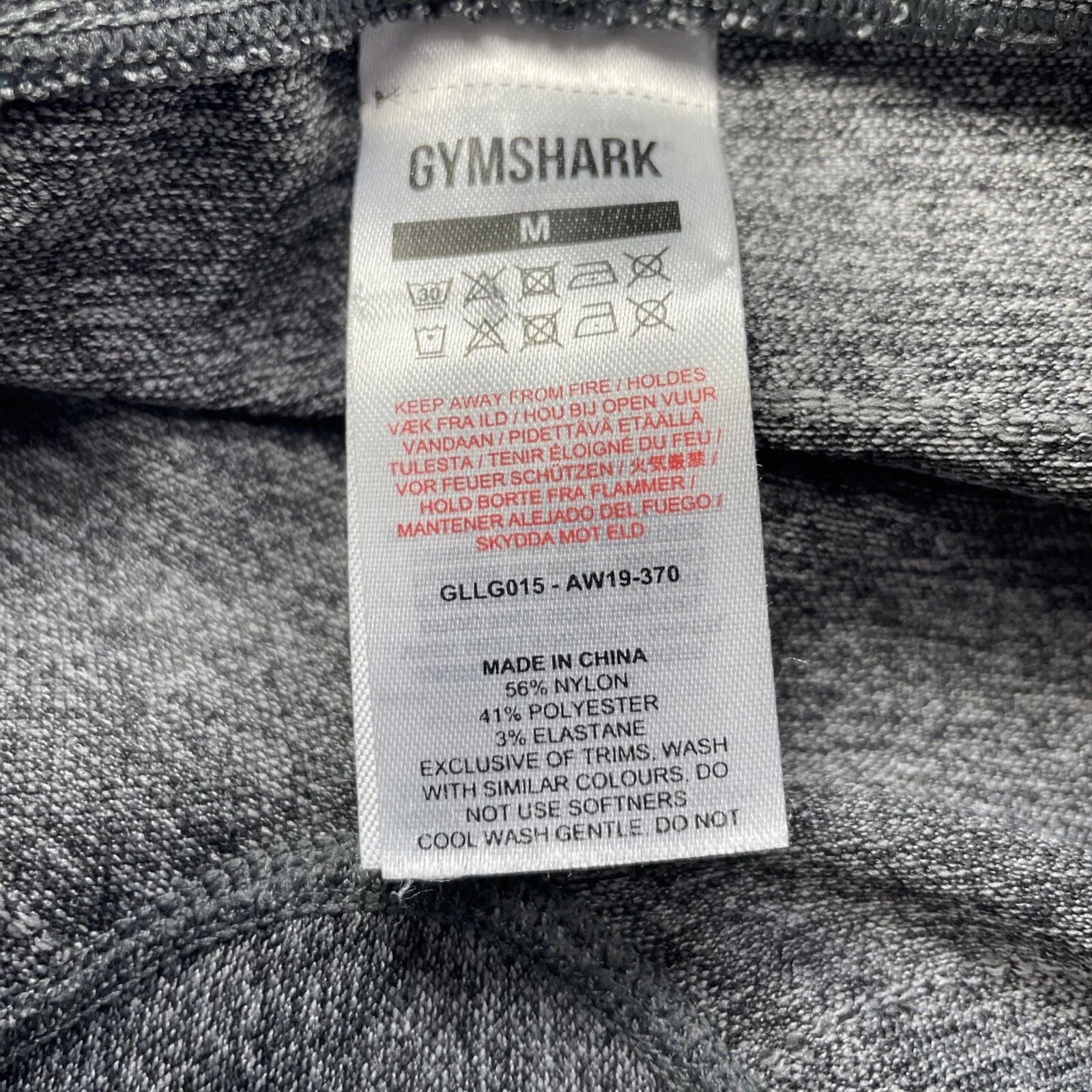 gymshark charcoal teal marled heathered leggings