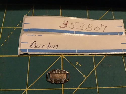 Sterling Silver WWII Forget-Me-Not  Bracelet charm  Link Burton