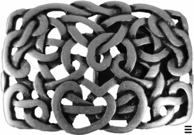 Gürtelschließe  Celtic  Silber, Herzchen