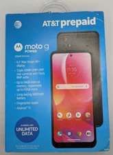 ATT AT&T Motorola Moto G Power 2022 64GB Dark Grove Prepaid Smartphone Brand New