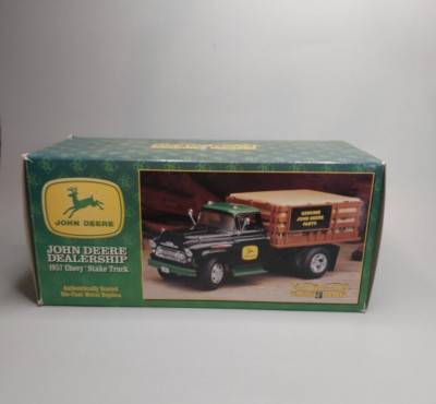 ERTL Collectibles #5049CO JOHN DEERE DEALERSHIP 1957 CHEVY STAKE Truck with Box