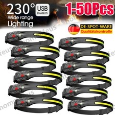 1/50x LED+COB Sensor Stirnlampe Scheinwerfer ...
