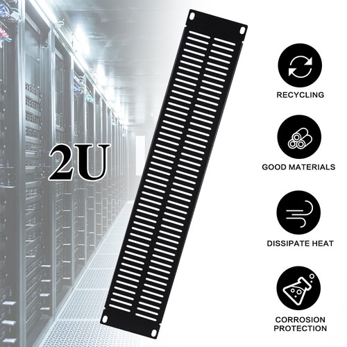2/4 Pc 1U-4U Blank Rack Mount Panel Spacer for 19" Server Network Cabinet Vented - Picture 11 of 16