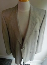 LANVIN Paris Striped 2 Button Blazer Made in USA Gray/Lt. Blue/Rose SZ 42R??