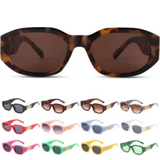 Irregular Frame Rectangle Sunglasses Fashion 90's Small Narrow Square Sunglasses