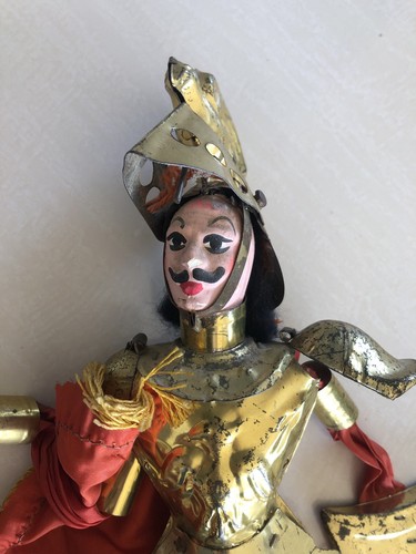 Marionette sicilienne Vintage - Armure Epée Cape Casque - 38 cm - Photo 2/11