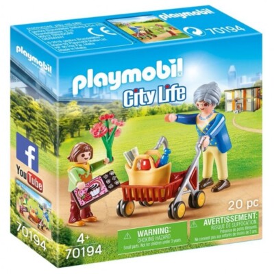 Playmobil 70194 City Life: Grandma with a walker